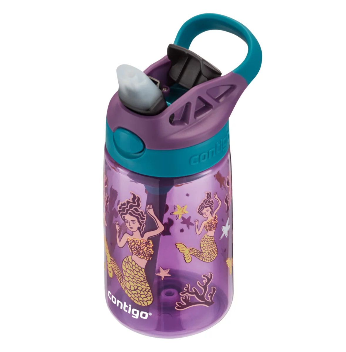 Contigo Easy Clean AUTOSPOUT™ Kids Water Bottle, 420 ml (mermaids)